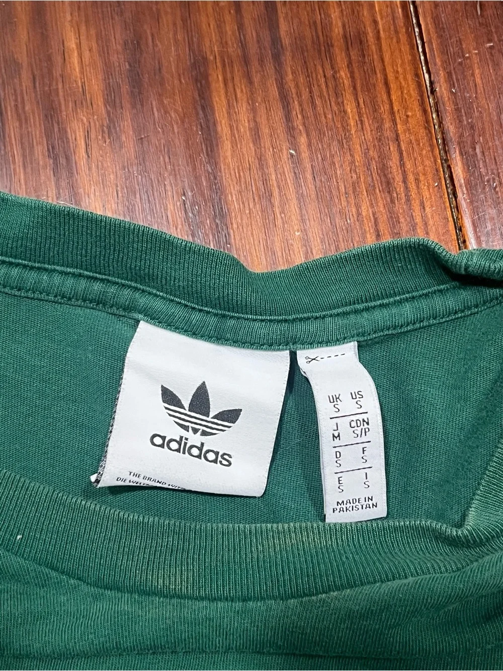 Adidas Originals Green Trefoil T-Shirt Size Small
